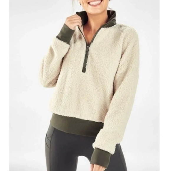 Fabletics Sweaters - Fabletics Womens Dream Polar Fleece Pullover size Large